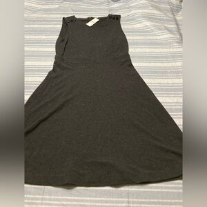 NWT LOFT charcoal gray midi dress.
